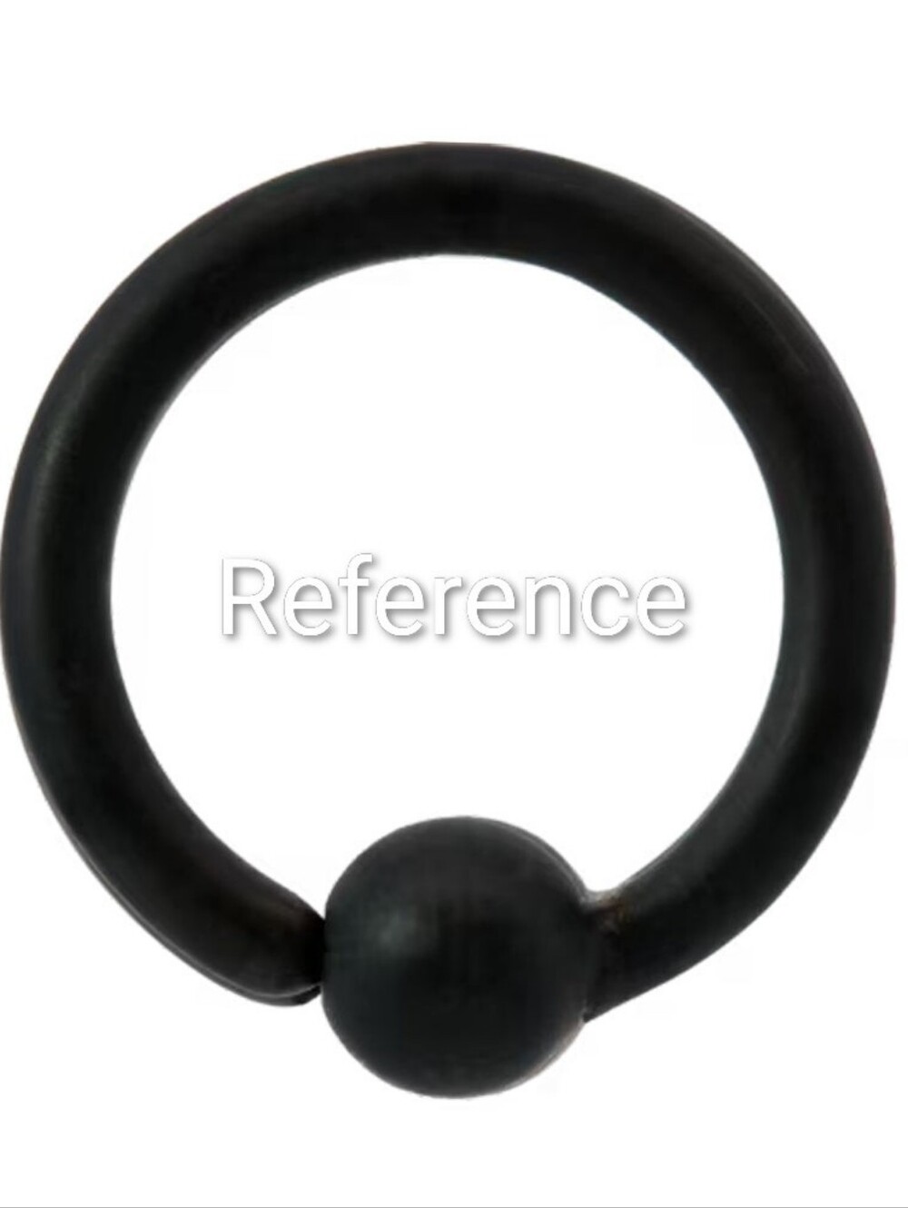 Niobium Matte Black Hoop Captive Bead Ring - 14 Gauge 1/2 " Body Jewelry/ Info